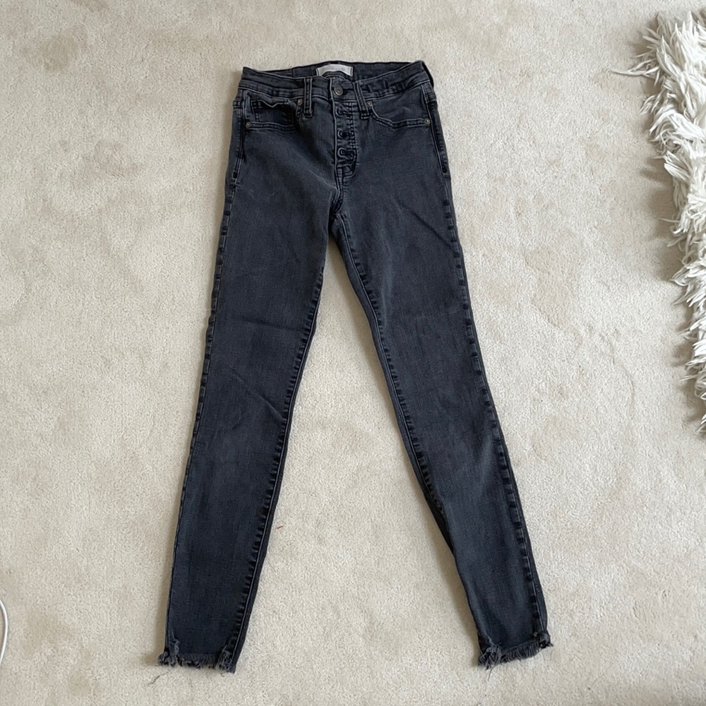 washed-black madewell skinny jeans